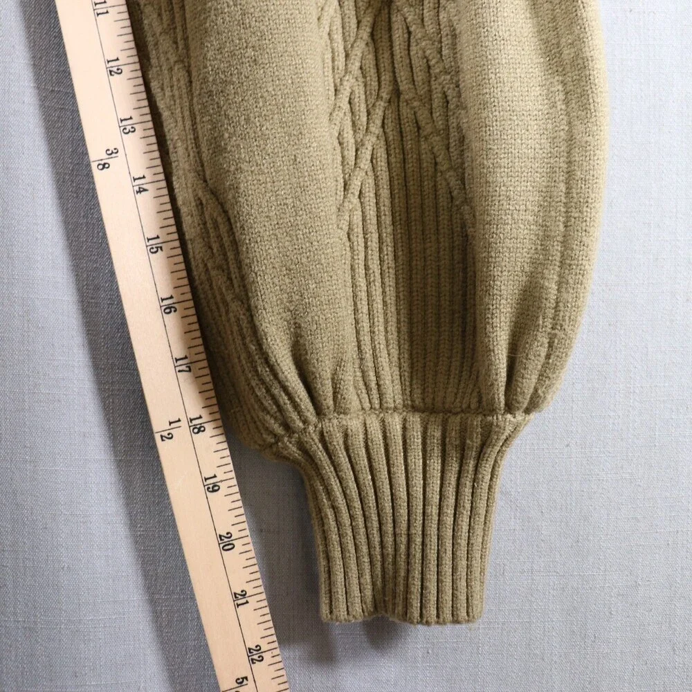 Free People Emmaline Sweater Dress Womens M Green Cutout Back Balloon Sleeve - Picture 13 of 16